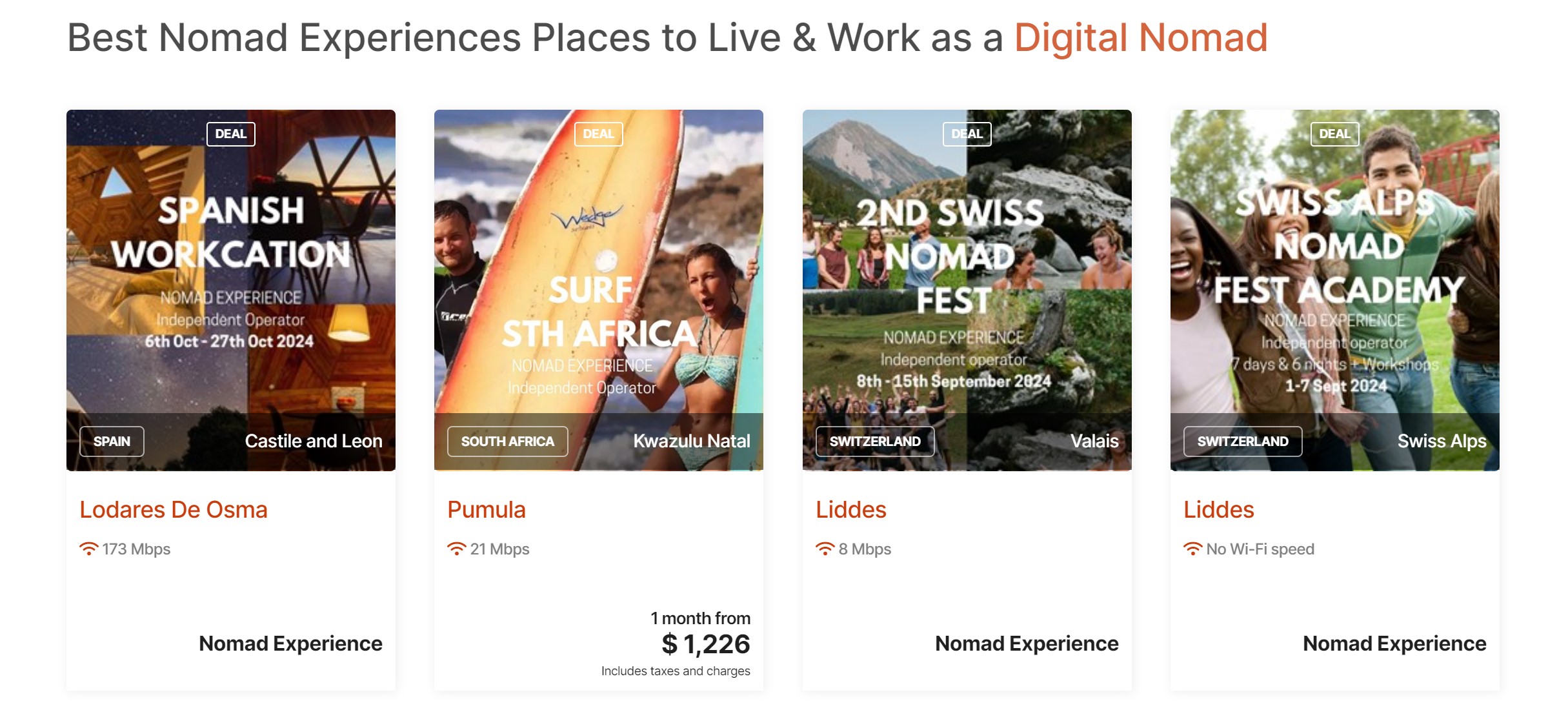 Nomad experiences