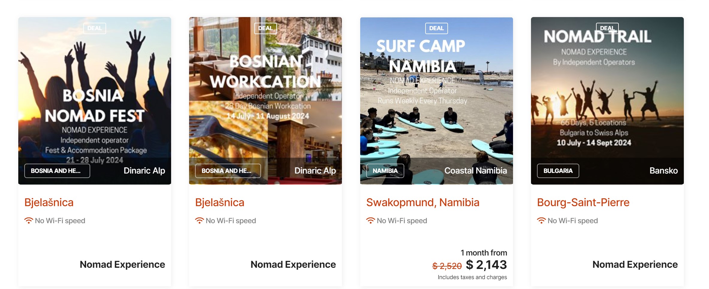 Nomad Experiences from Nomad Stays