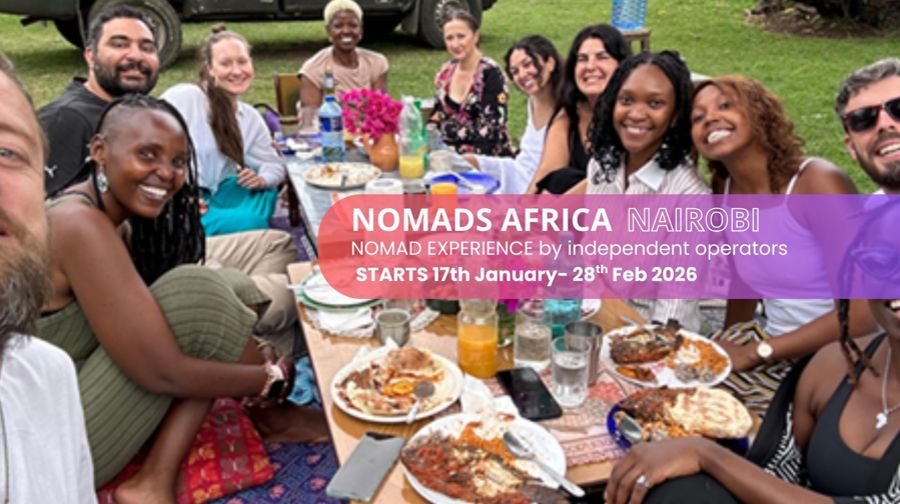 people gathering in Africa for a Nomad Experience