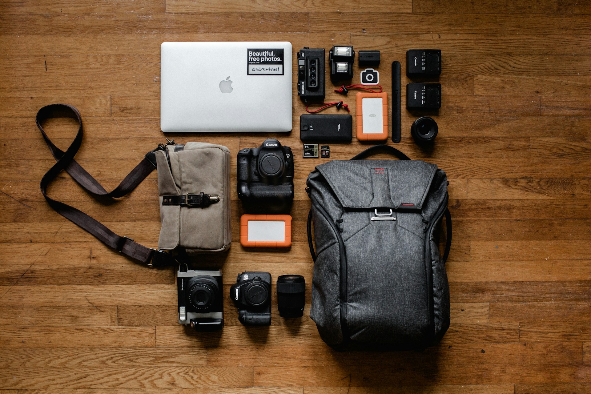 Tech tools and backpack