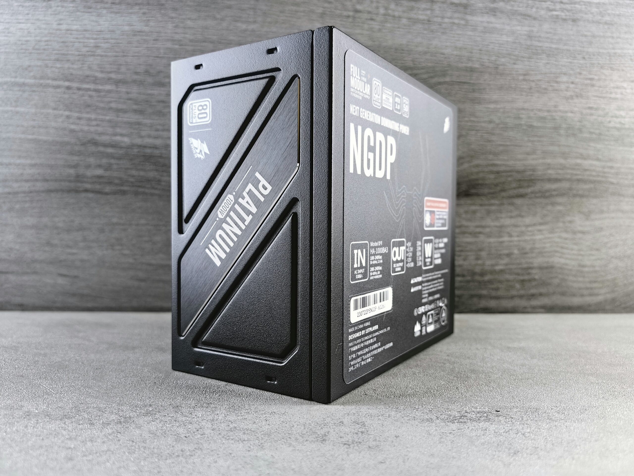 Battery backup UPS unit powering a router and desk equipment